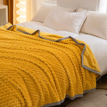 Coperta reversibile in velluto morbido tinta unita