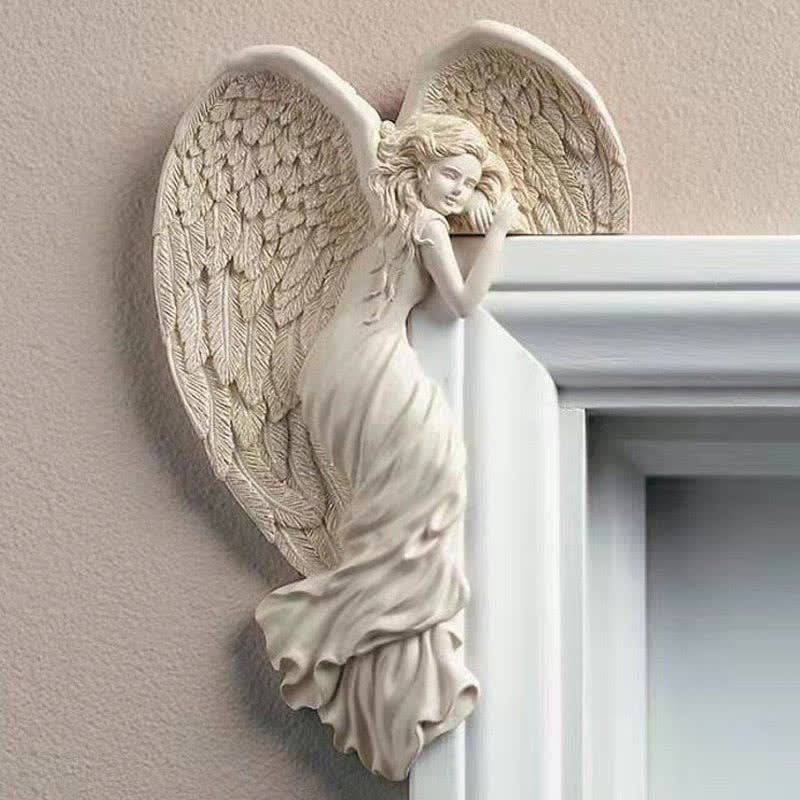 Scultura con ali d'angelo su telaio per porta Ownkoti