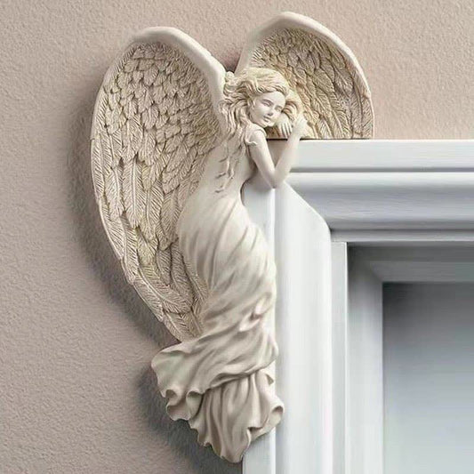 Scultura con ali d'angelo su telaio per porta Ownkoti
