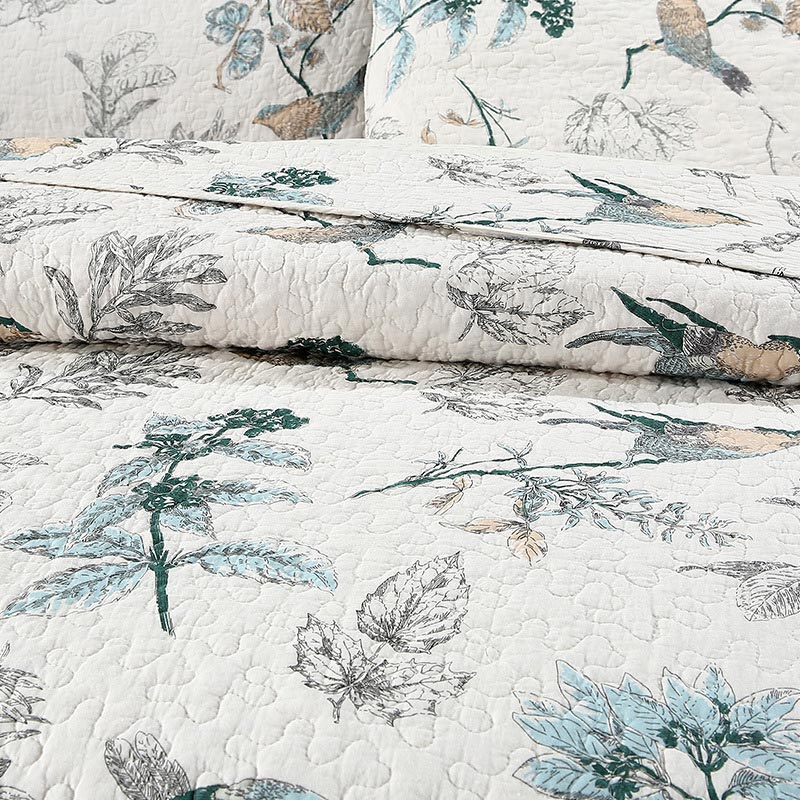 Trapunta in cotone con federa "Happy Bird"