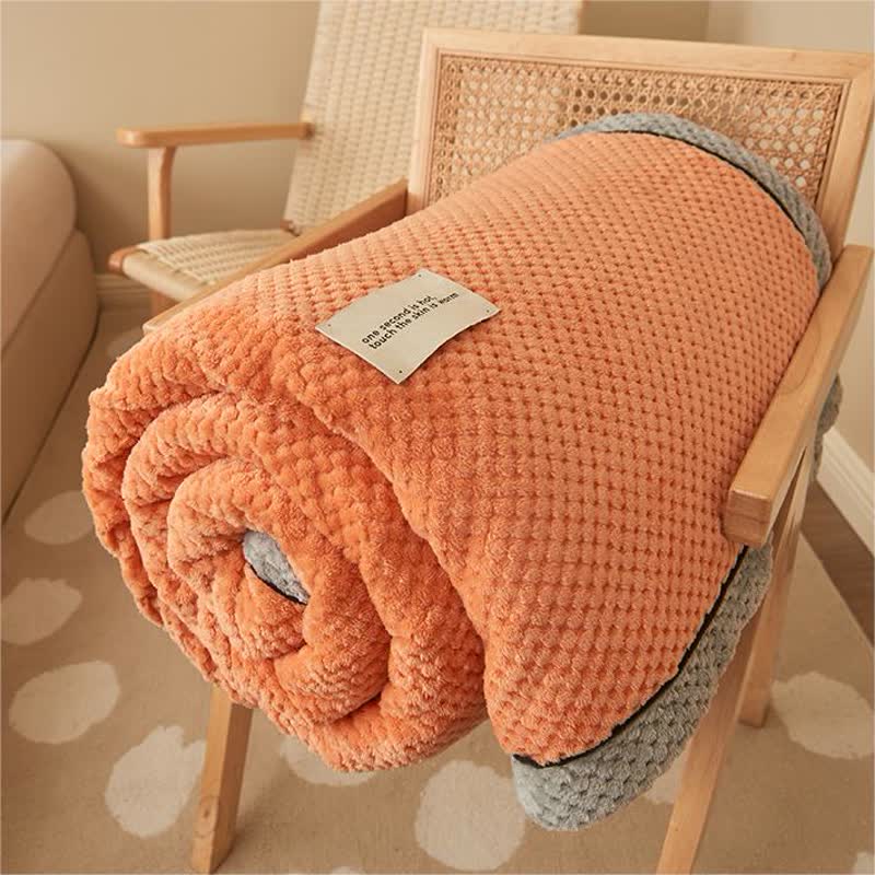 Coperta in pile morbido a tinta unita