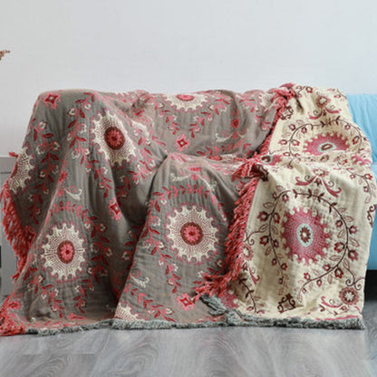 Copridivano retrò Ownkoti, coperta reversibile in cotone