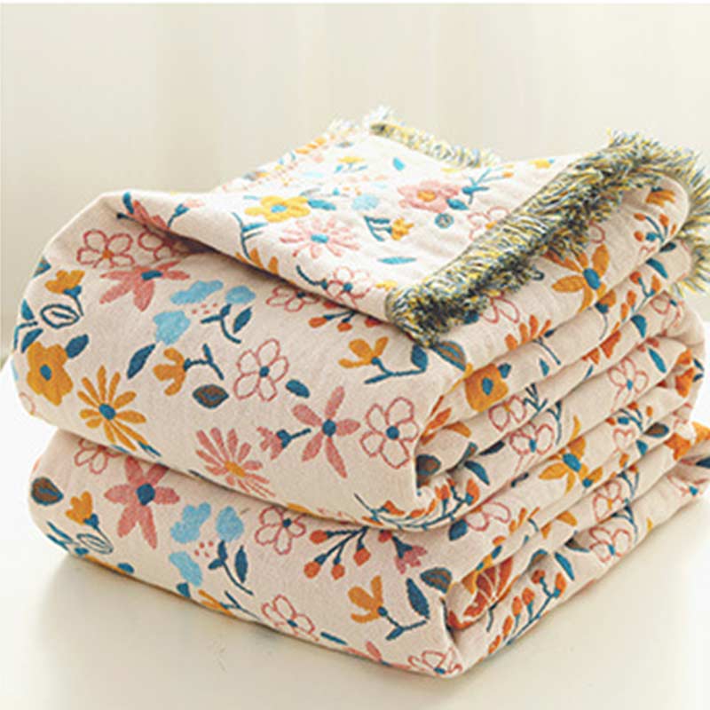 Copridivano con nappe di fiori da giardino Ownkoti