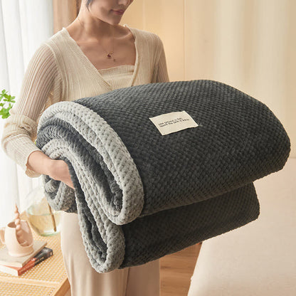 Coperta in pile morbido a tinta unita