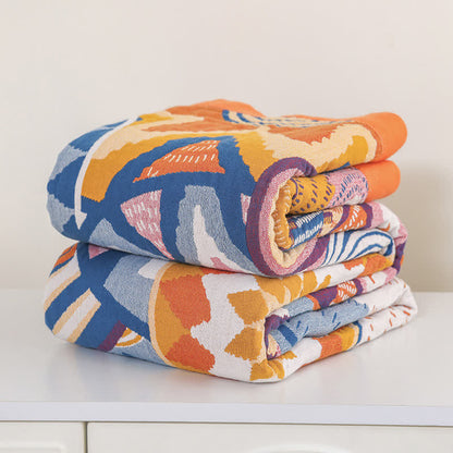 Coperta da tiro nordica Ownkoti, trapunta reversibile in cotone