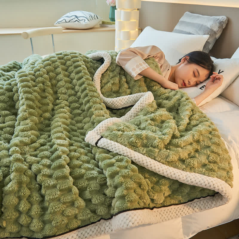 Coperta reversibile in pile di corallo spesso