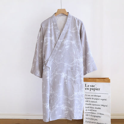 Pigiama con accappatoio comodo e dipinto a inchiostro jacquard