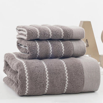 Set di asciugamani da bagno a righe Ownkoti
