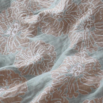 Trapunta reversibile leggera in cotone Peony