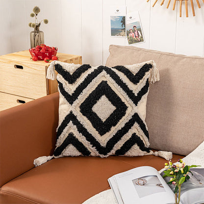 Copricuscino Ownkoti in jacquard marocchino con nappe