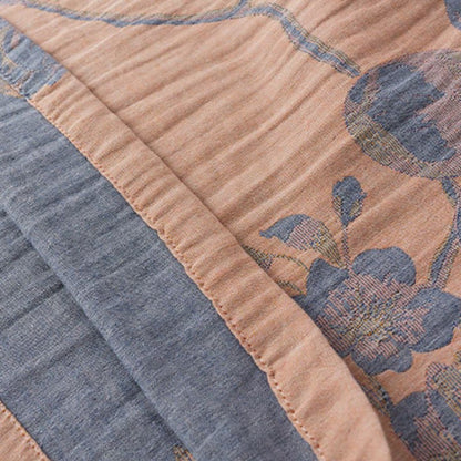 Camicia da notte corta in cotone jacquard Magnolia