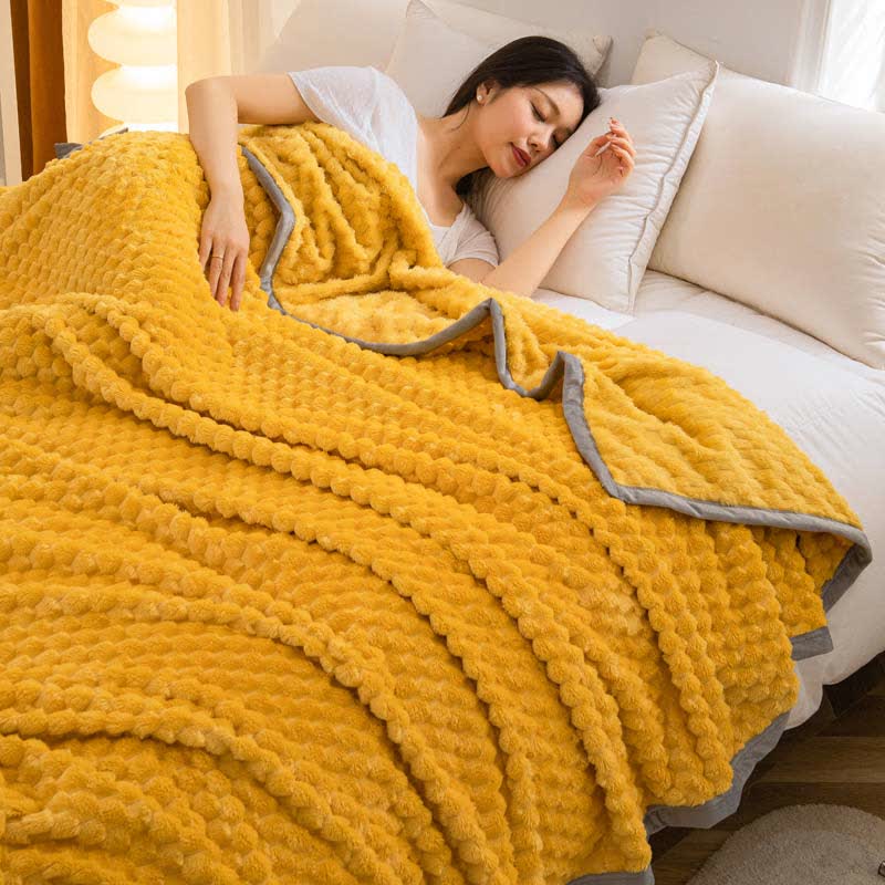 Coperta reversibile in velluto morbido tinta unita