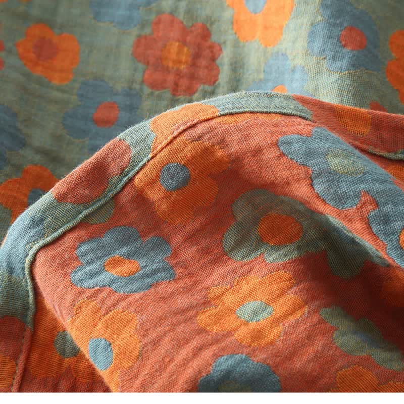 Camicia da notte in morbido cotone con colletto per bambola floreale