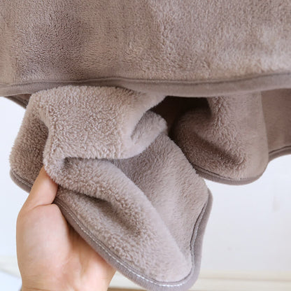 Coperta scialle in morbida flanella tinta unita