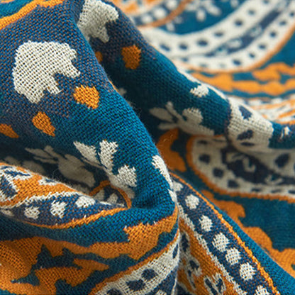 Cuscino asciugamano in cotone boemo con fiori Ownkoti (2 pezzi)