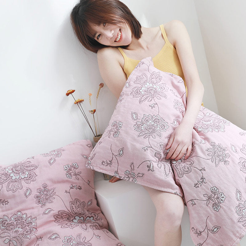 Cuscino in cotone con fiori Boho, a doppia faccia (2 pezzi)