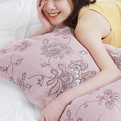 Cuscino in cotone con fiori Boho, a doppia faccia (2 pezzi)