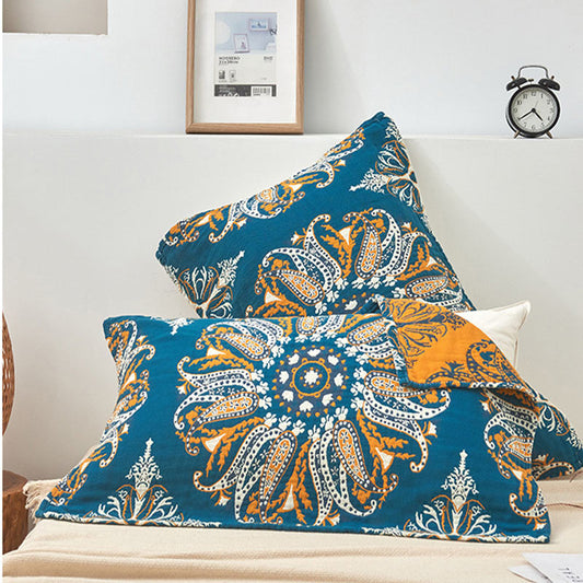 Cuscino asciugamano in cotone boemo con fiori Ownkoti (2 pezzi)