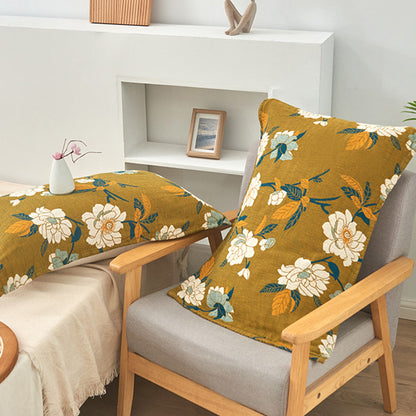 Cuscino in cotone con motivo floreale bianco Ownkoti (2 pezzi)