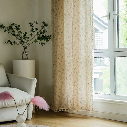 Tenda filtrante per luce floreale in stile rustico
