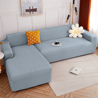 Copridivano elasticizzato in seersucker color puro Ownkoti