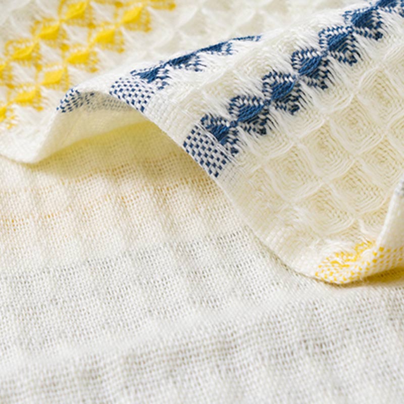 Asciugamano da bagno in cotone a righe colorblock Ownkoti