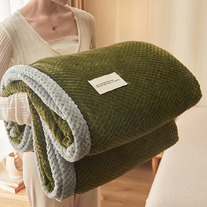 Coperta in pile morbido a tinta unita