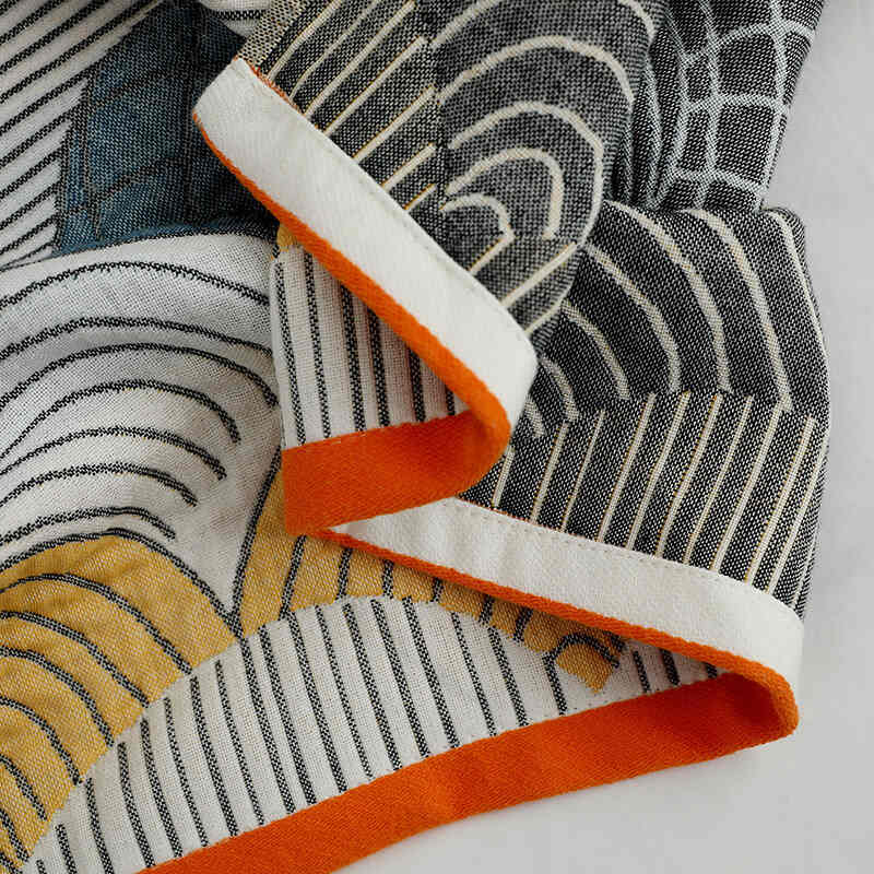 Asciugamano da bagno in cotone jacquard con stampa a conchiglia Ownkoti