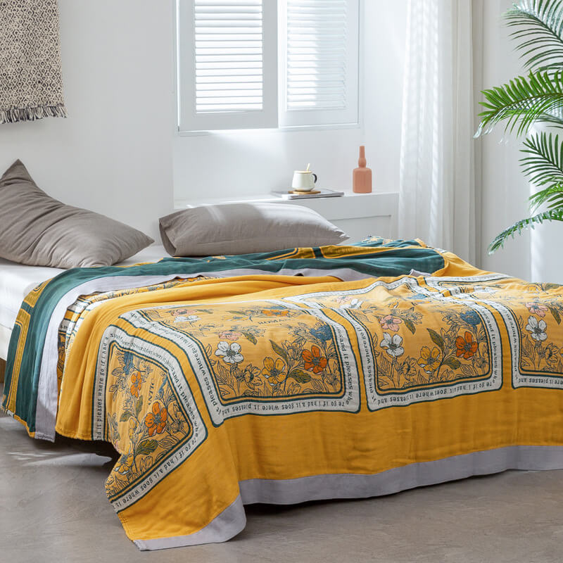 Trapunta estiva reversibile in cotone Ownkoti, coperta leggera