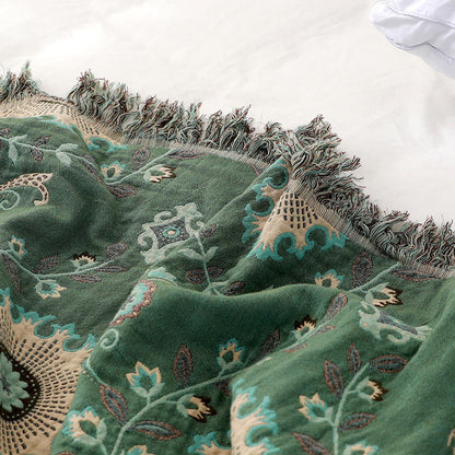 Copridivano retrò Ownkoti, coperta reversibile in cotone