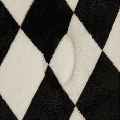 Coperta calda in velluto a doppia faccia a scacchiera