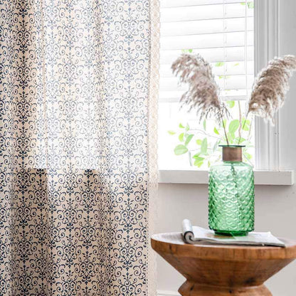 Tenda semi-oscurante con motivo Boho Blue di Ownkoti
