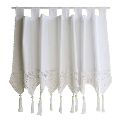 Tenda per armadio in cotone bianco, tenda corta