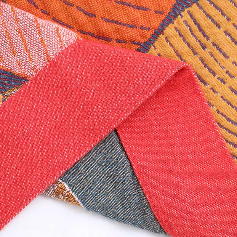 Trapunta reversibile in garza di cotone color cachi