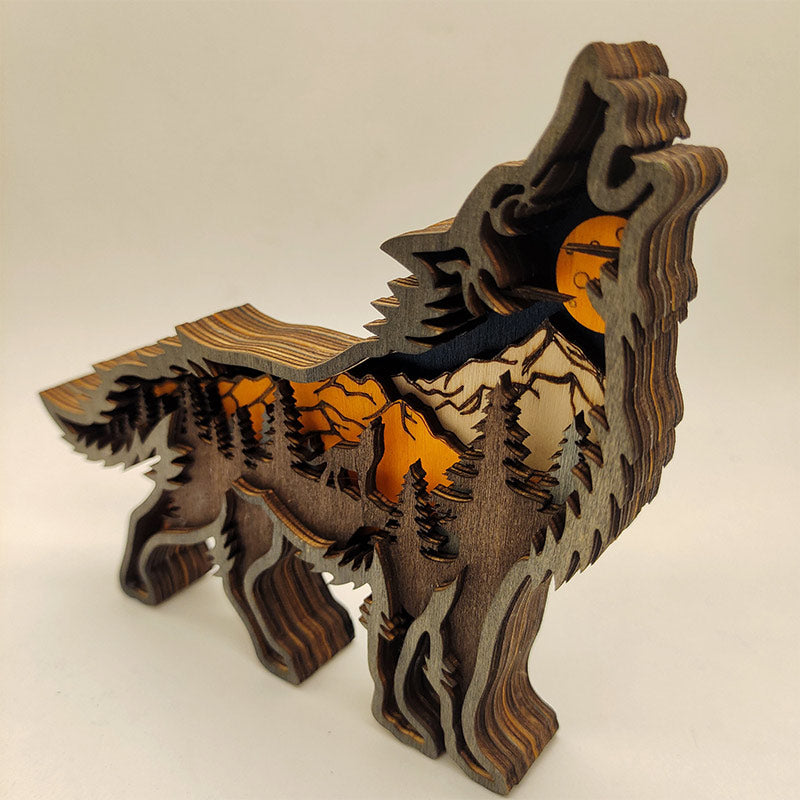 Decorazione creativa a forma di animale della foresta di Ownkoti - Lupo