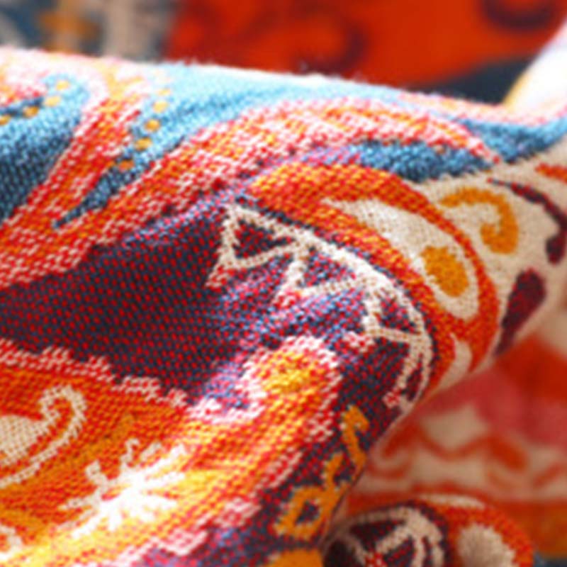 Trapunta reversibile in cotone arancione scuro