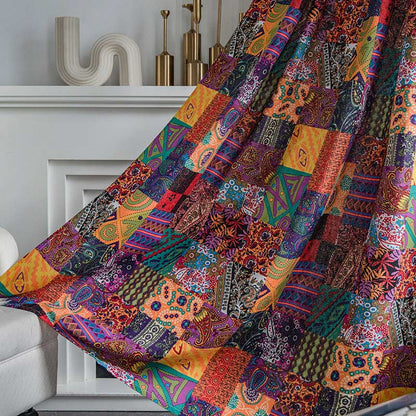 Tende da finestra in cotone e lino Boho colorate Ownkoti