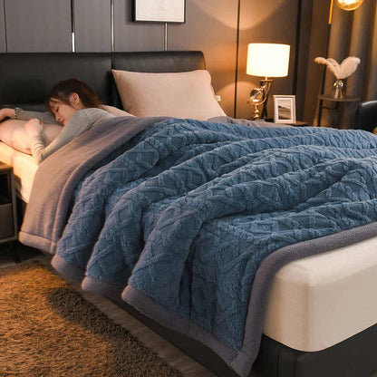 Coperta di pile calda e spessa di lusso