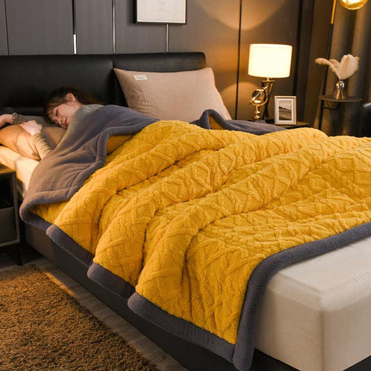 Coperta di pile calda e spessa di lusso