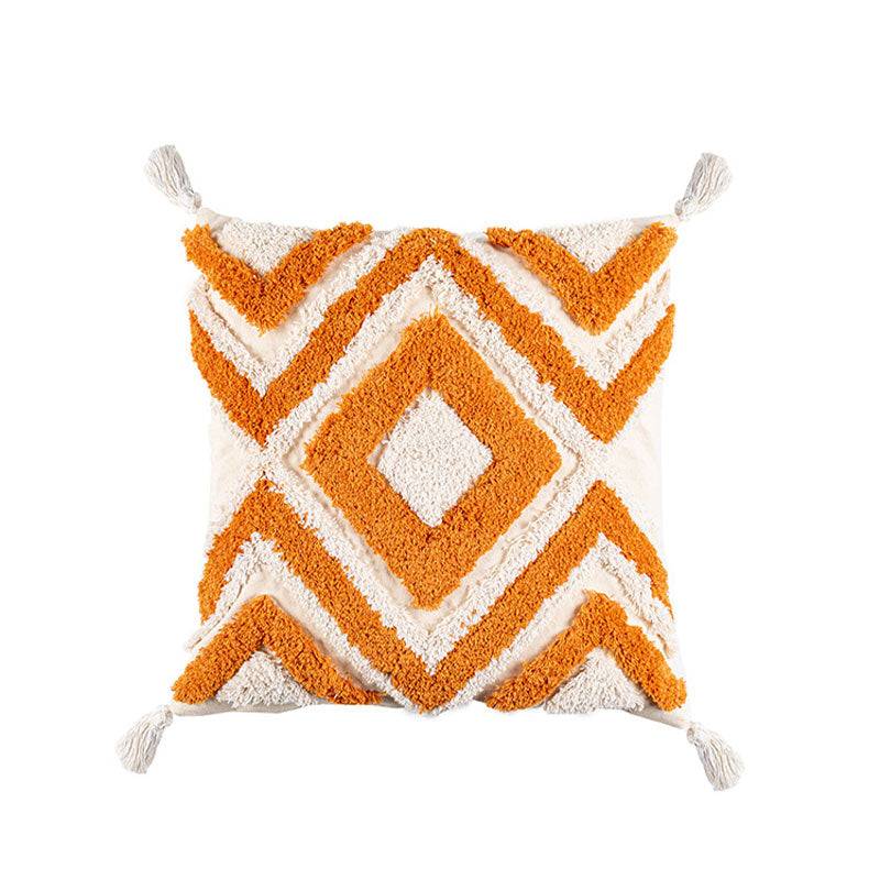 Copricuscino Ownkoti in jacquard marocchino con nappe