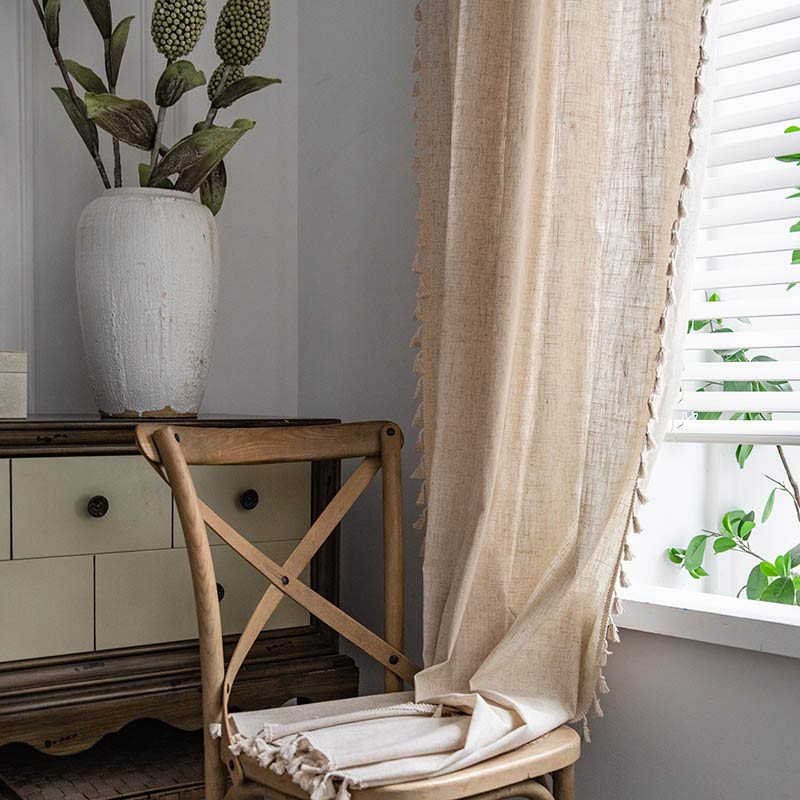 Tenda filtrante con nappa Boho Beige