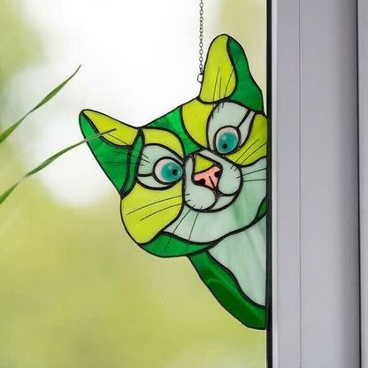 Decorazione per finestra acchiappasole a forma di gatto Ownkoti (acquistane uno e ricevine uno gratis)