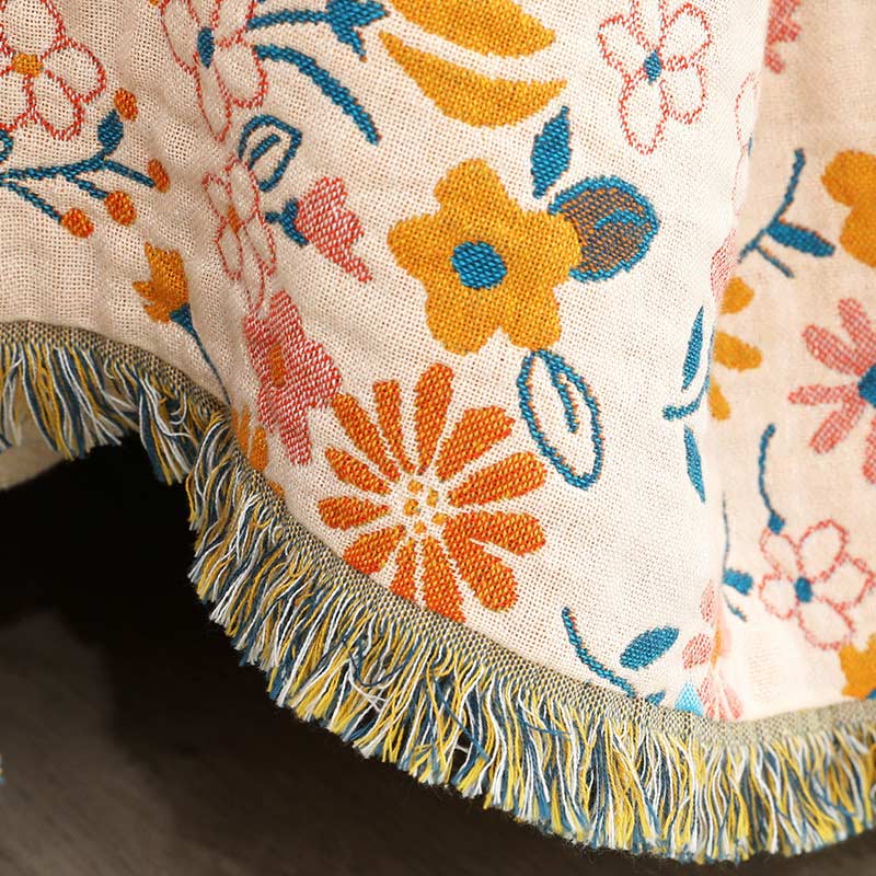 Copridivano con nappe di fiori da giardino Ownkoti