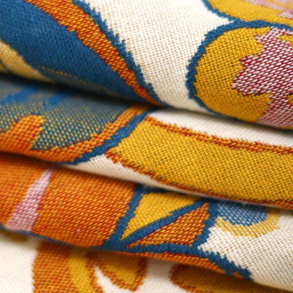 Asciugamano da bagno reversibile in cotone con fiori in fiore