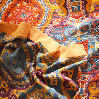Trapunta reversibile in cotone color arancione scuro, comoda e confortevole - image 8