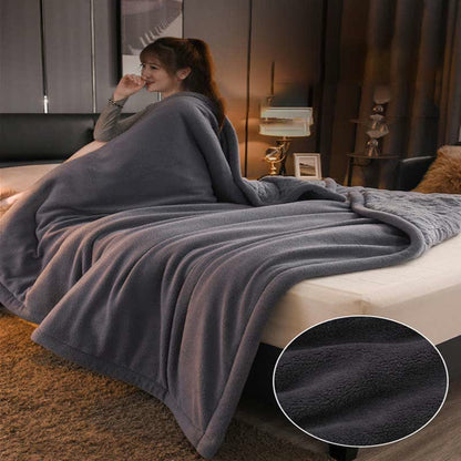 Coperta di pile calda e spessa di lusso