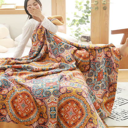 Trapunta reversibile in cotone color arancione scuro, comoda e confortevole - image 3