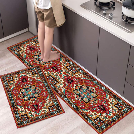 Set di tappeti da cucina con motivo retrò