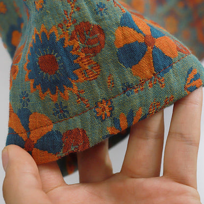 Completo da casa in cotone floreale taglie forti