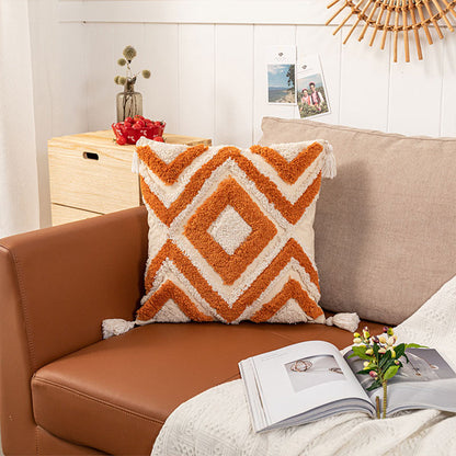 Copricuscino Ownkoti in jacquard marocchino con nappe